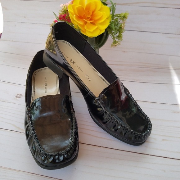 anne klein patent leather loafers
